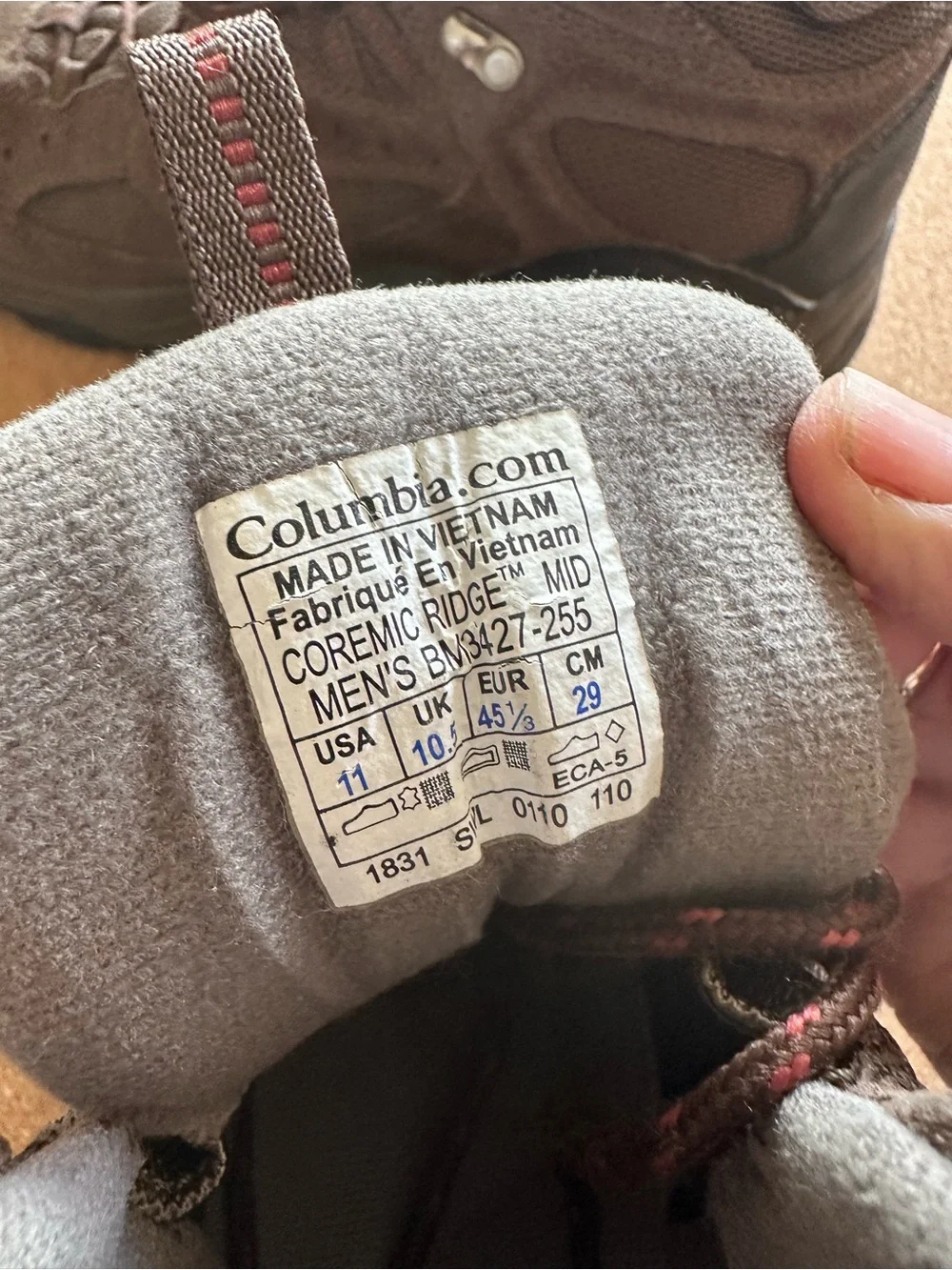 Columbia Men's Brown and Gray Waterproof Hiking Boots